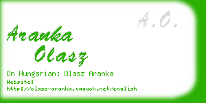 aranka olasz business card